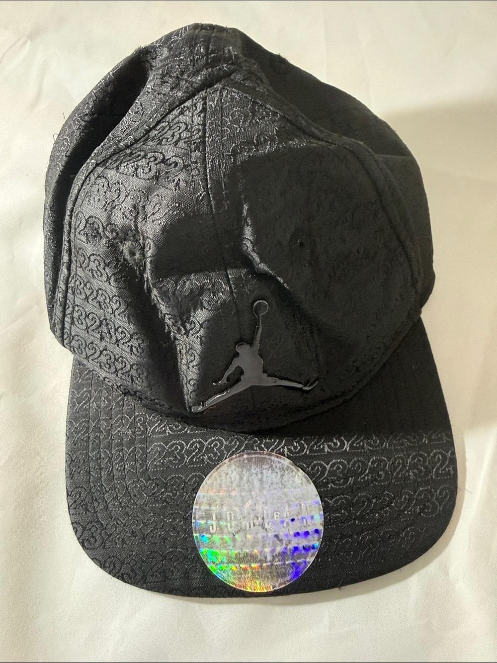 Jordan Black Embossed Jumpman Cap Toddler